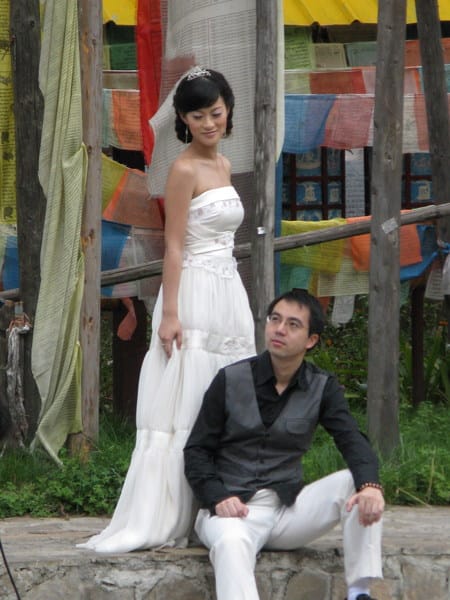 又有情侶來拍婚紗照