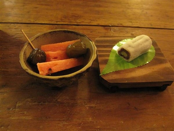 西瓜+梅子 好吃組合 紅豆抹茶麻糬