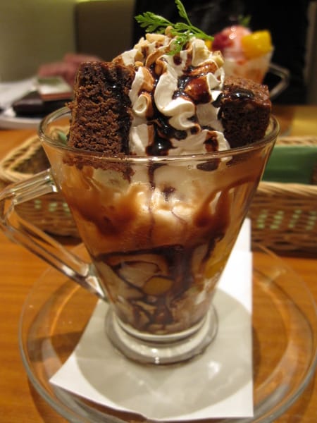 巧克力布朗尼聖代