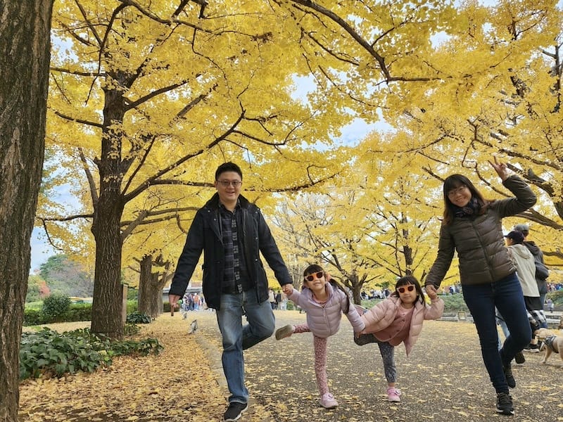 2023-11-23 東京賞楓旅Day5 昭和紀念公園銀杏步