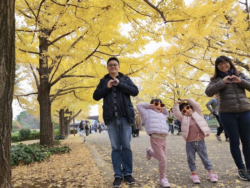2023-11-23 東京賞楓旅Day5 昭和紀念公園銀杏步