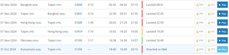 2024-11-01 中華航空 CI837 TPE-BKK 