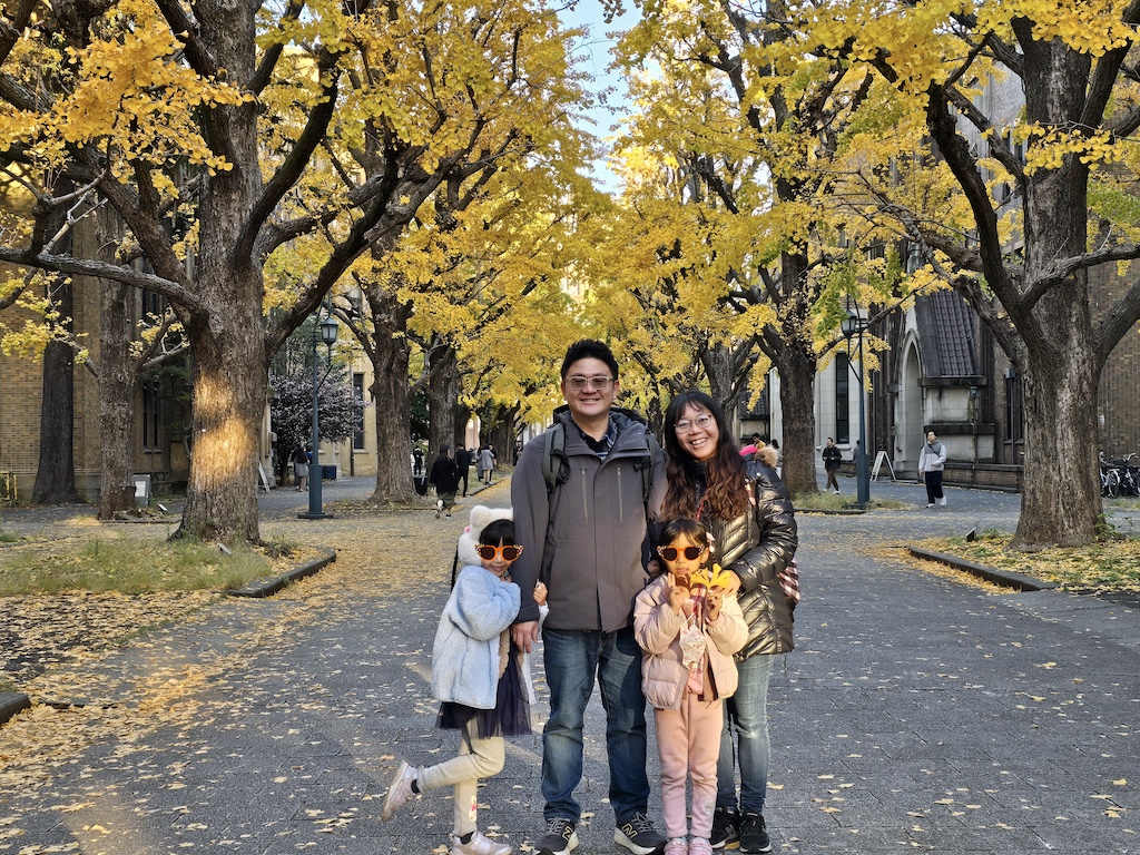 2025-11-30 東京親子賞楓旅Day4-2 東大銀杏＋東京車站伴手禮＋やぶ久