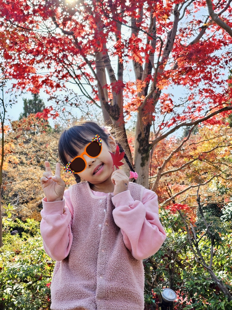 2025-11-30 東京親子賞楓旅 Day4-1 昭和紀念公園+Harbs慶生